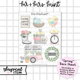 Spring Deco Sheet | Planner Stickers