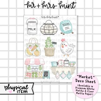 Market Deco Sheet | Planner Stickers
