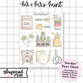 Garden Deco Sheet | Planner Stickers